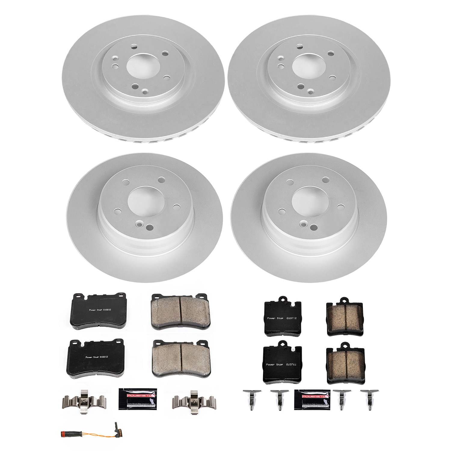 Power Stop 09-10 Mercedes-Benz SLK300 Front & Rear Z23 Coated Brake Kit