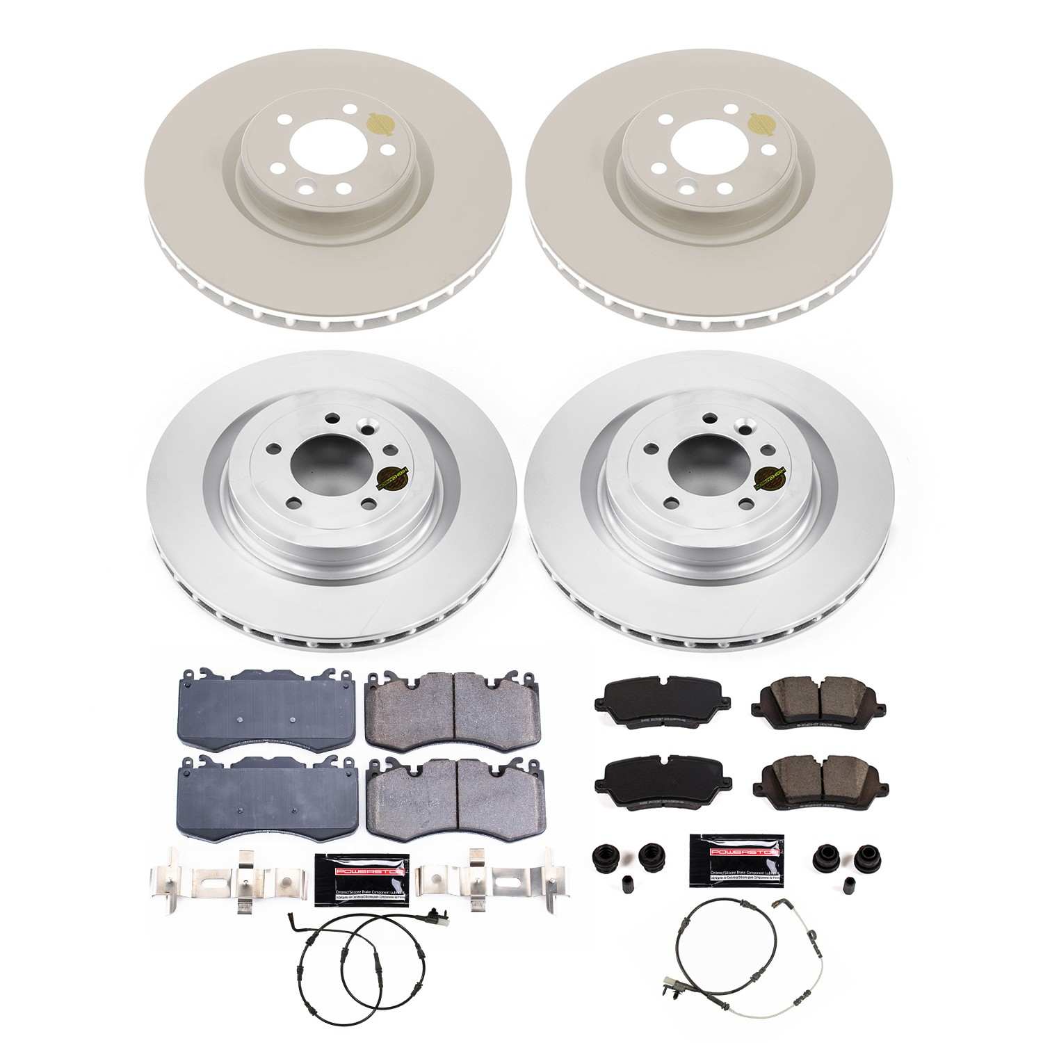 Power Stop 18-19 Land Rover Range Rover Sport Front and Rear Z23 Coated Brake Kit