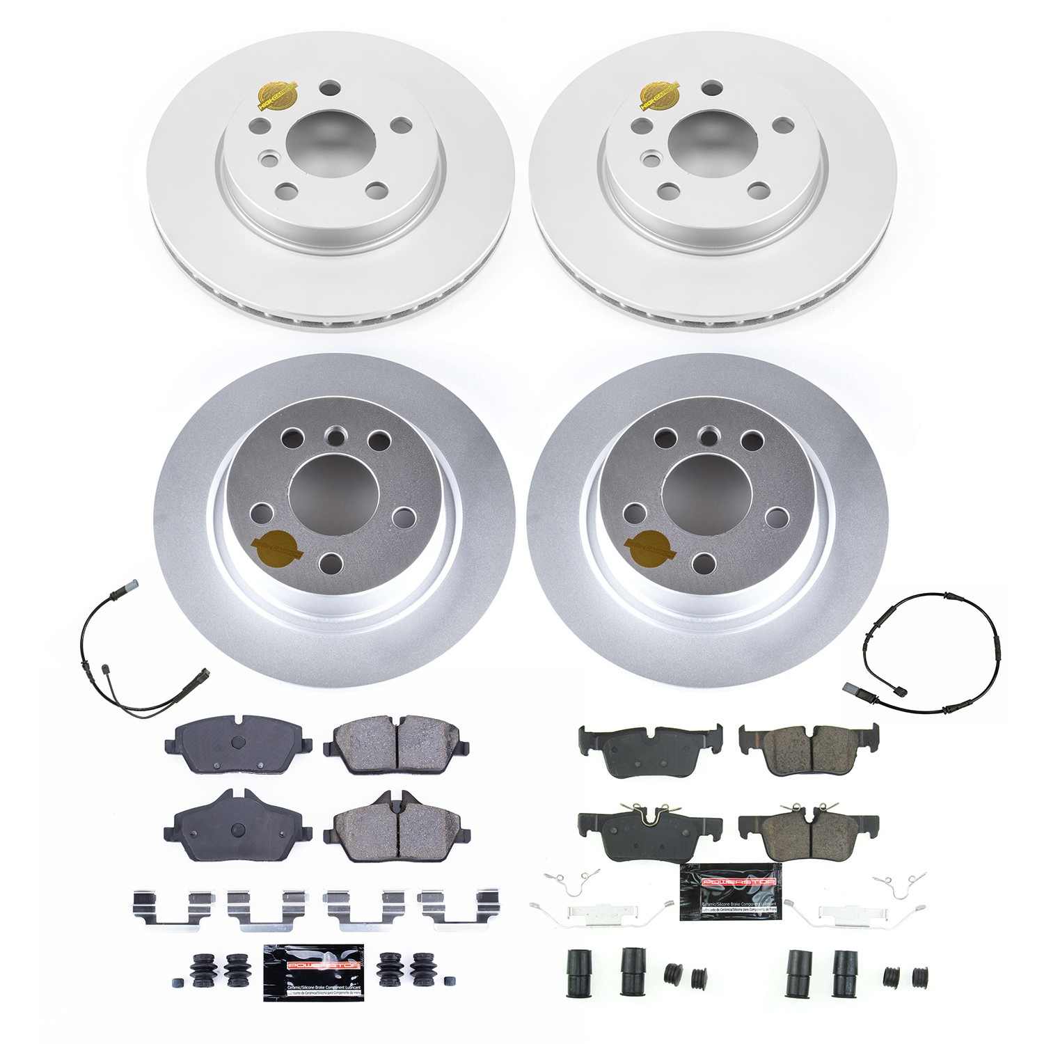 Power Stop 20-21 Mini Cooper Front & Rear Z23 Coated Brake Kit