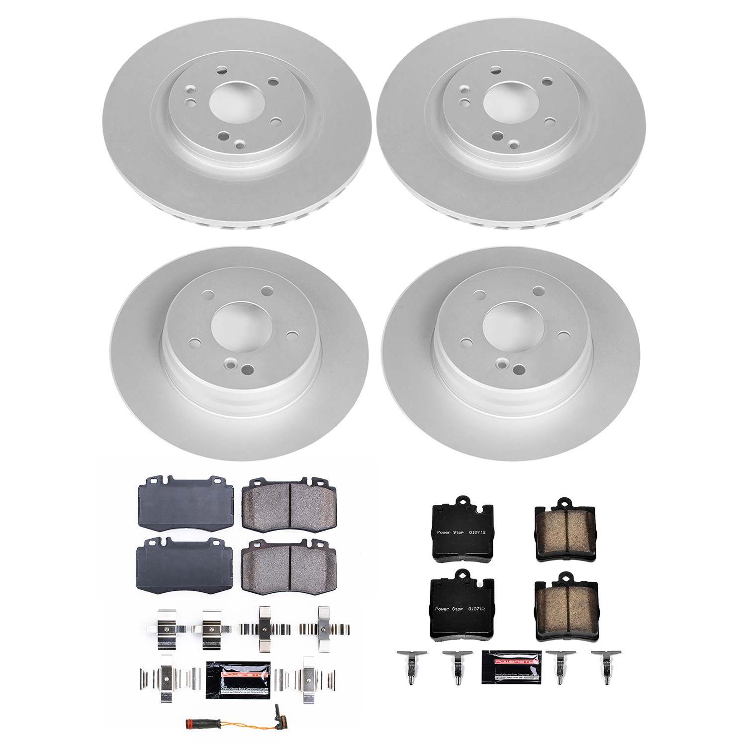 Power Stop 05-06 Mercedes-Benz SLK350 Front & Rear Z23 Coated Brake Kit