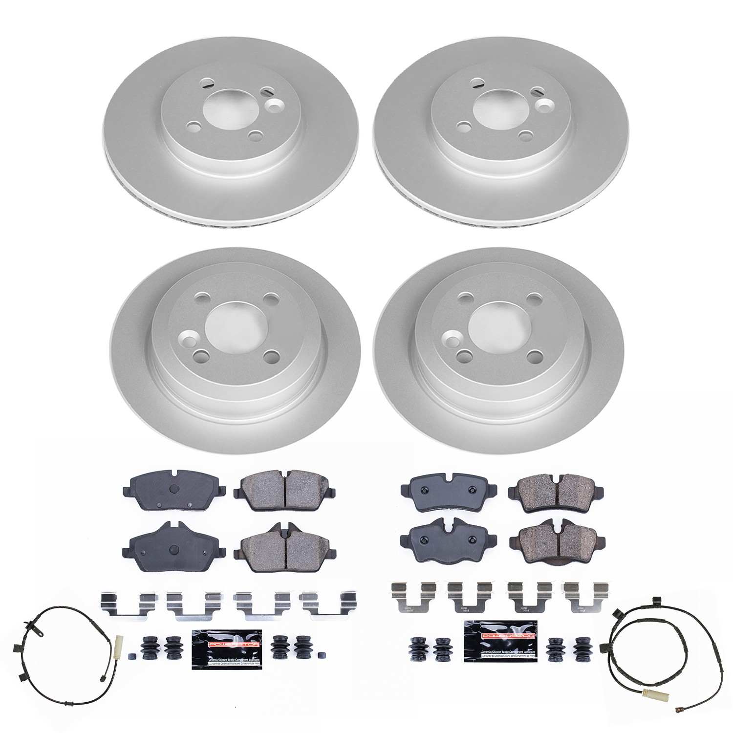 Power Stop 2011 Mini Cooper Front & Rear Z23 Coated Brake Kit