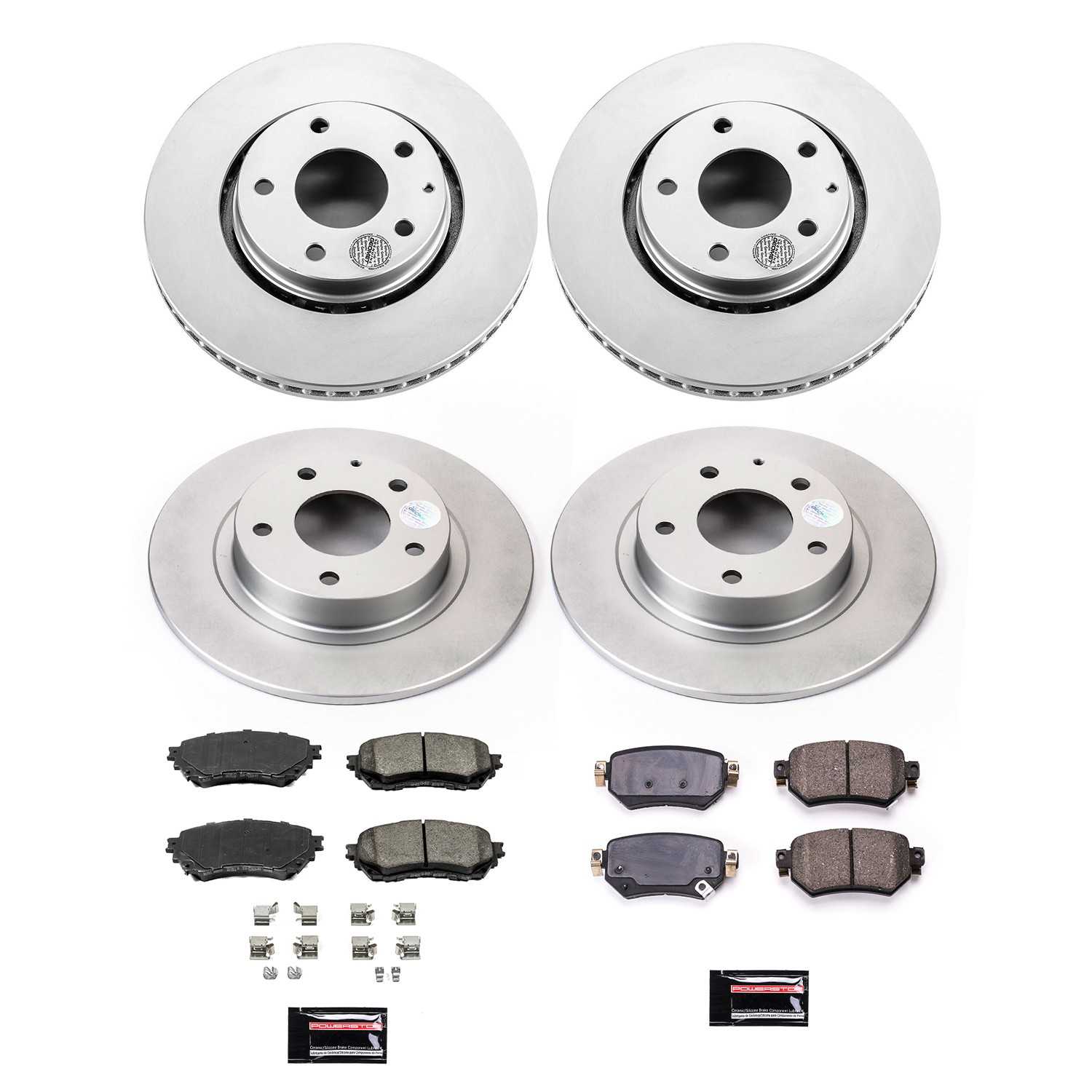 Power Stop 2021 Mazda 6 Front & Rear Z17 Coated Brake Kit