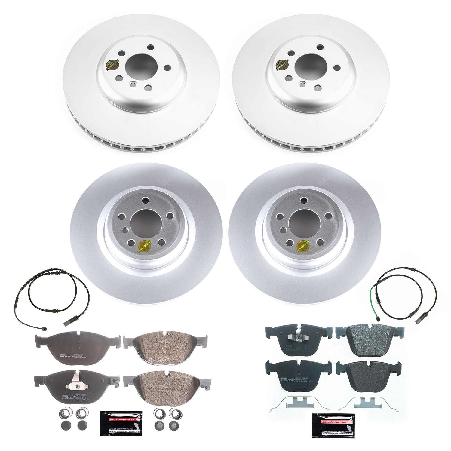 Power Stop 10-17 BMW 550i GT xDrive Front & Rear Eurostop Brake Kit