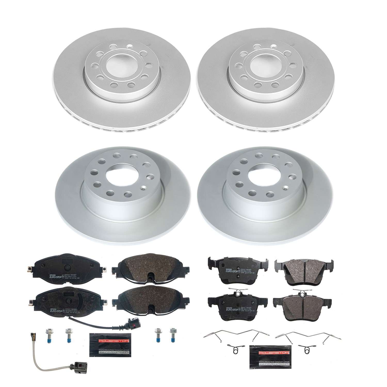 Power Stop 19-21 Volkswagen Jetta Front & Rear Eurostop Brake Kit