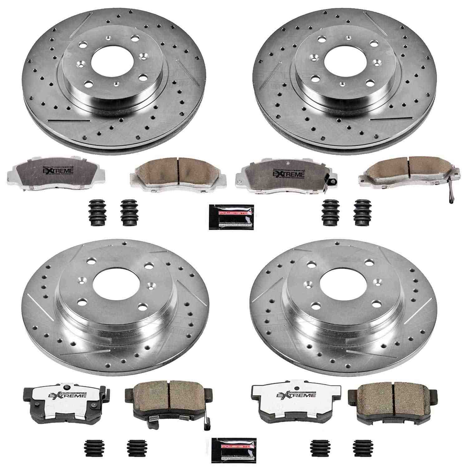 Power Stop 93-96 Honda Prelude Front & Rear Z26 Street Warrior Brake Kit