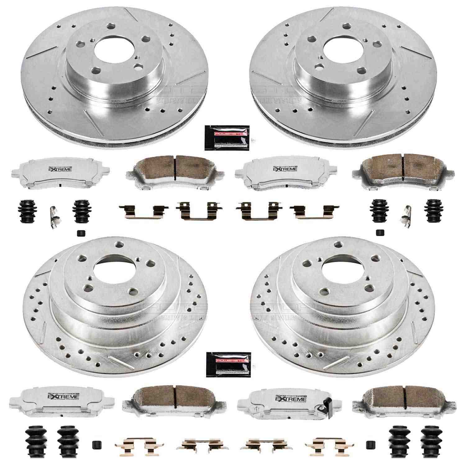 Power Stop 98-02 Subaru Forester Front & Rear Z26 Street Warrior Brake Kit