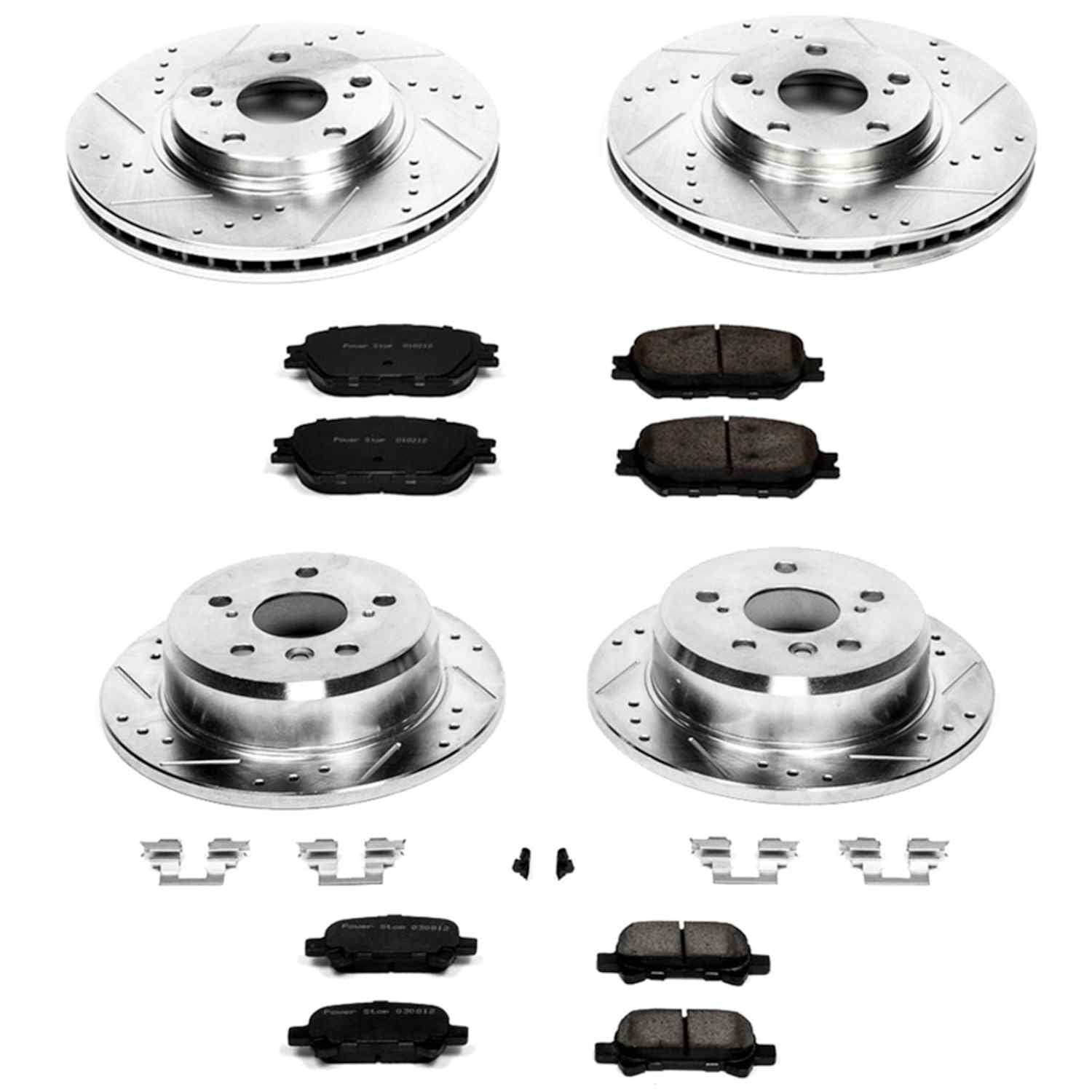 Power Stop 02-04 Toyota Camry Front & Rear Z23 Evolution Sport Brake Kit