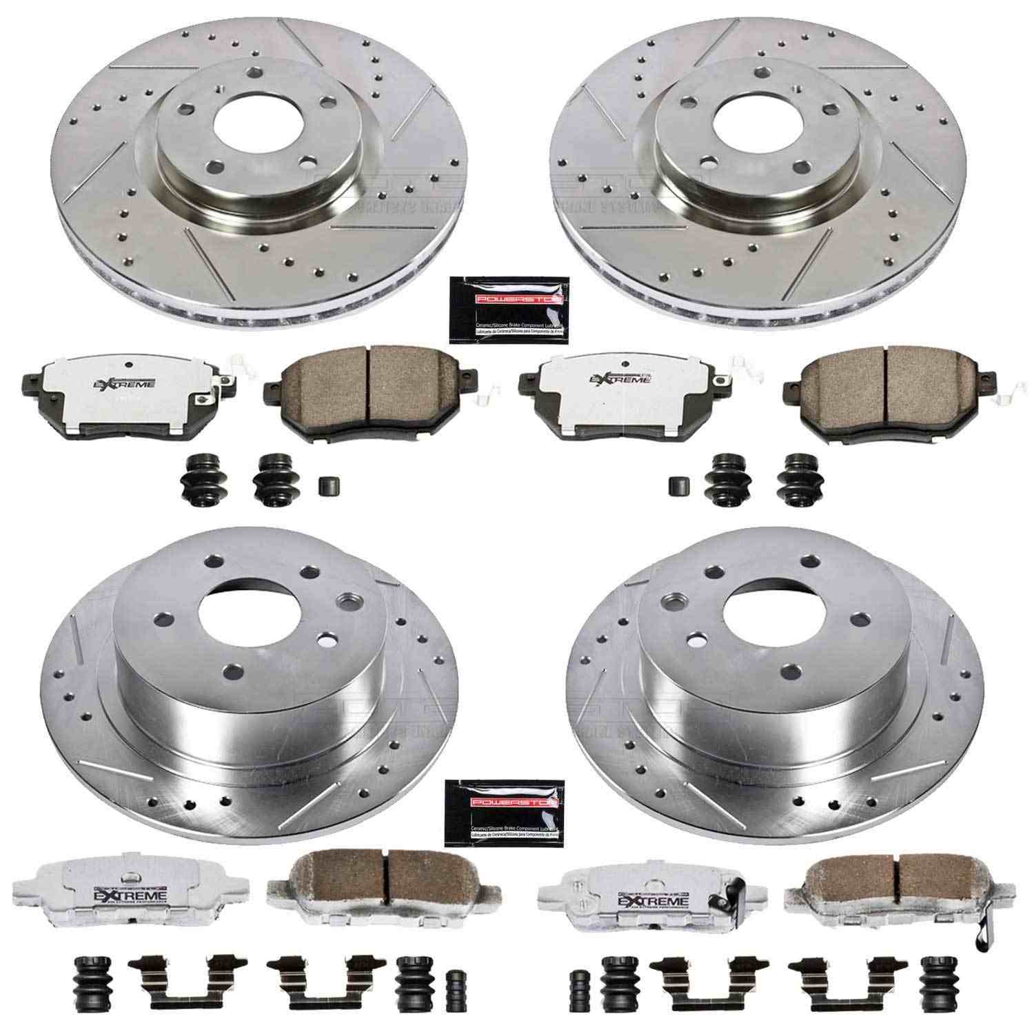 Power Stop 07-08 Nissan Maxima Front & Rear Z26 Street Warrior Brake Kit
