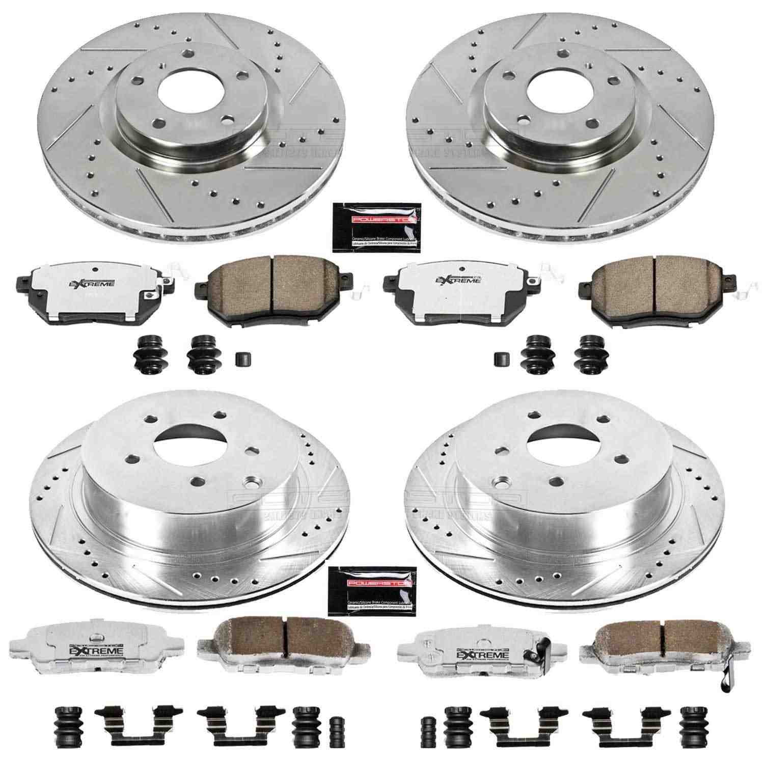 Power Stop 06-07 Nissan Murano Front & Rear Z26 Street Warrior Brake Kit