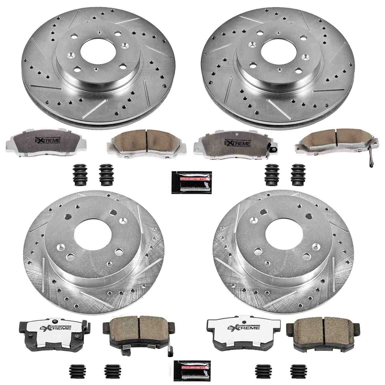 Power Stop 98-99 Acura CL Front & Rear Z26 Street Warrior Brake Kit