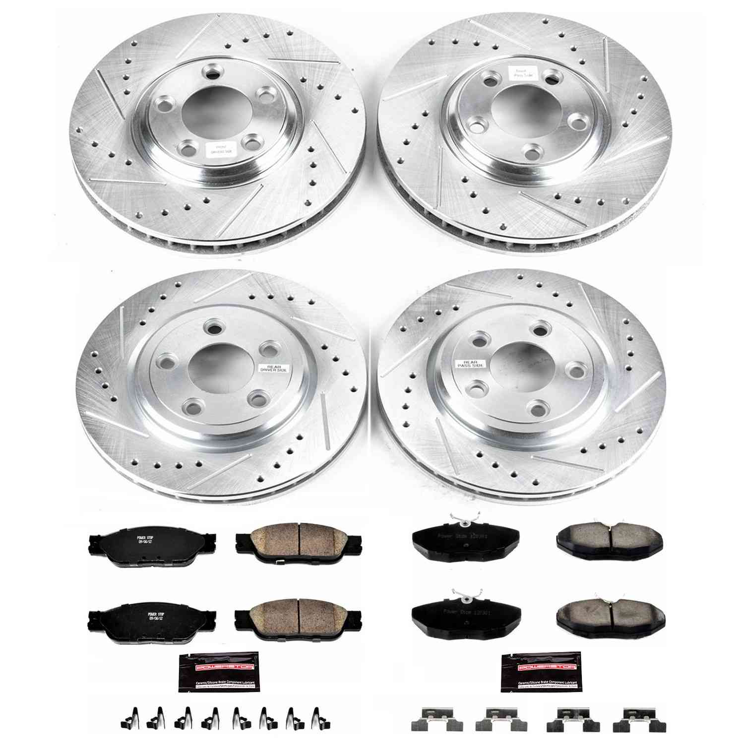 Power Stop 03-04 Jaguar S-Type Front & Rear Z23 Evolution Sport Brake Kit