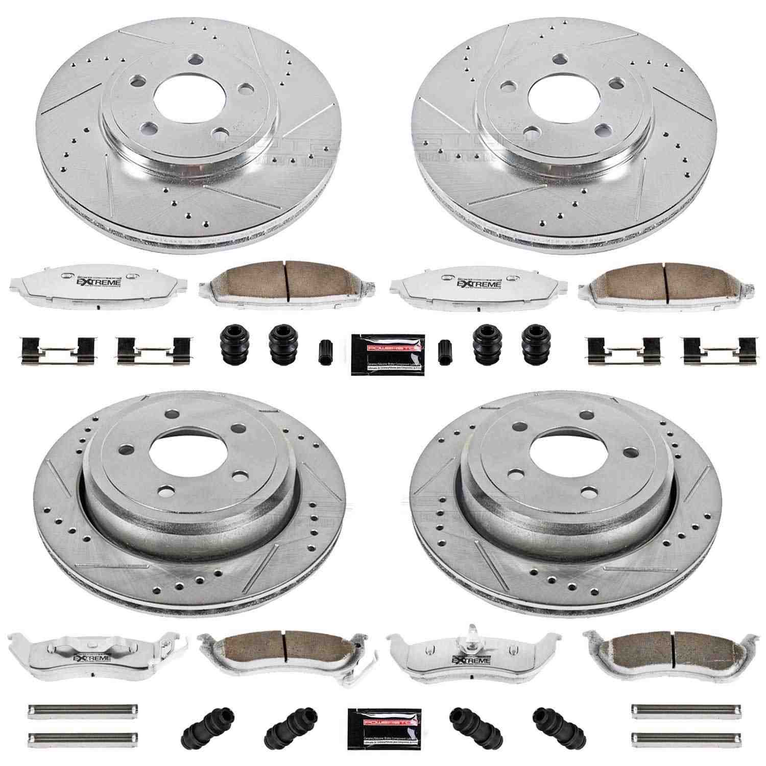 Power Stop 03-11 Ford Crown Victoria Front & Rear Z26 Street Warrior Brake Kit