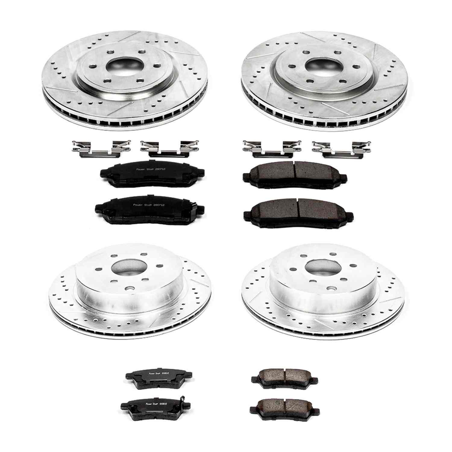 Power Stop 05-12 Nissan Pathfinder Front & Rear Z23 Evolution Sport Brake Kit