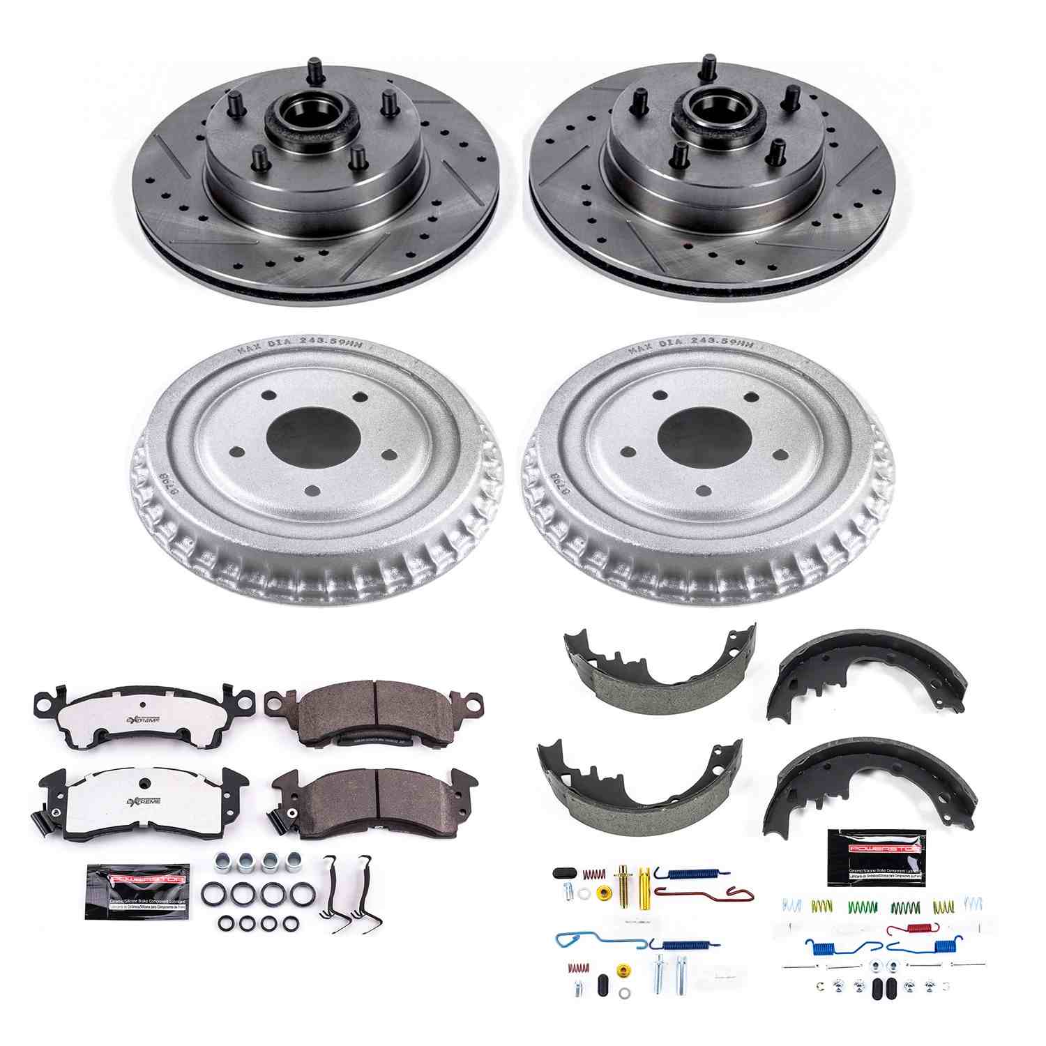 Power Stop 73-74 Buick Apollo Front & Rear Z26 Street Warrior Brake Kit