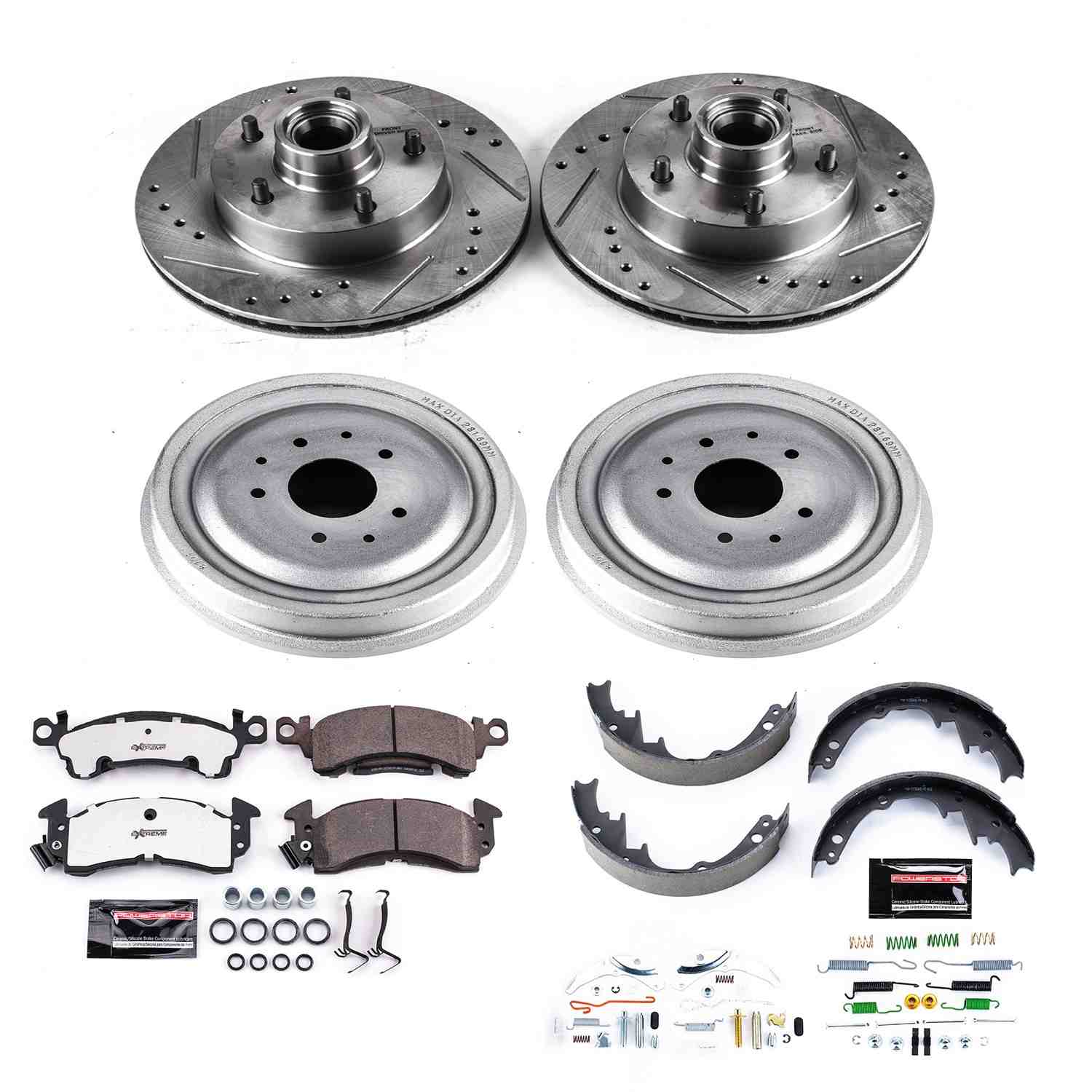 Power Stop 1971 Chevrolet G10 Van Front & Rear Z26 Street Warrior Brake Kit