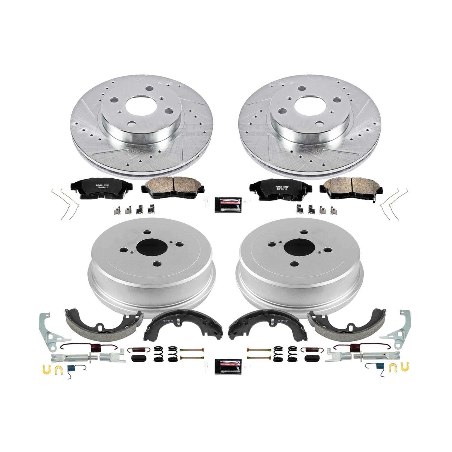 Power Stop 93-97 Toyota Corolla Front & Rear Z23 Evolution Sport Brake Kit