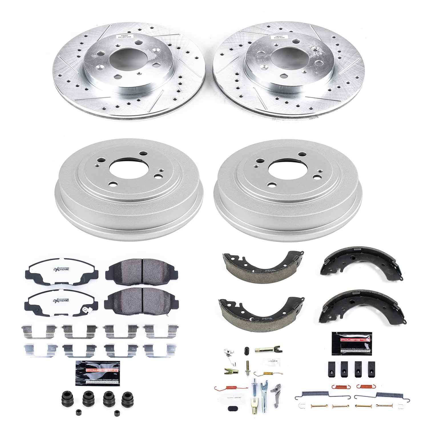 Power Stop 96-00 Honda Civic Front & Rear Z26 Street Warrior Brake Kit