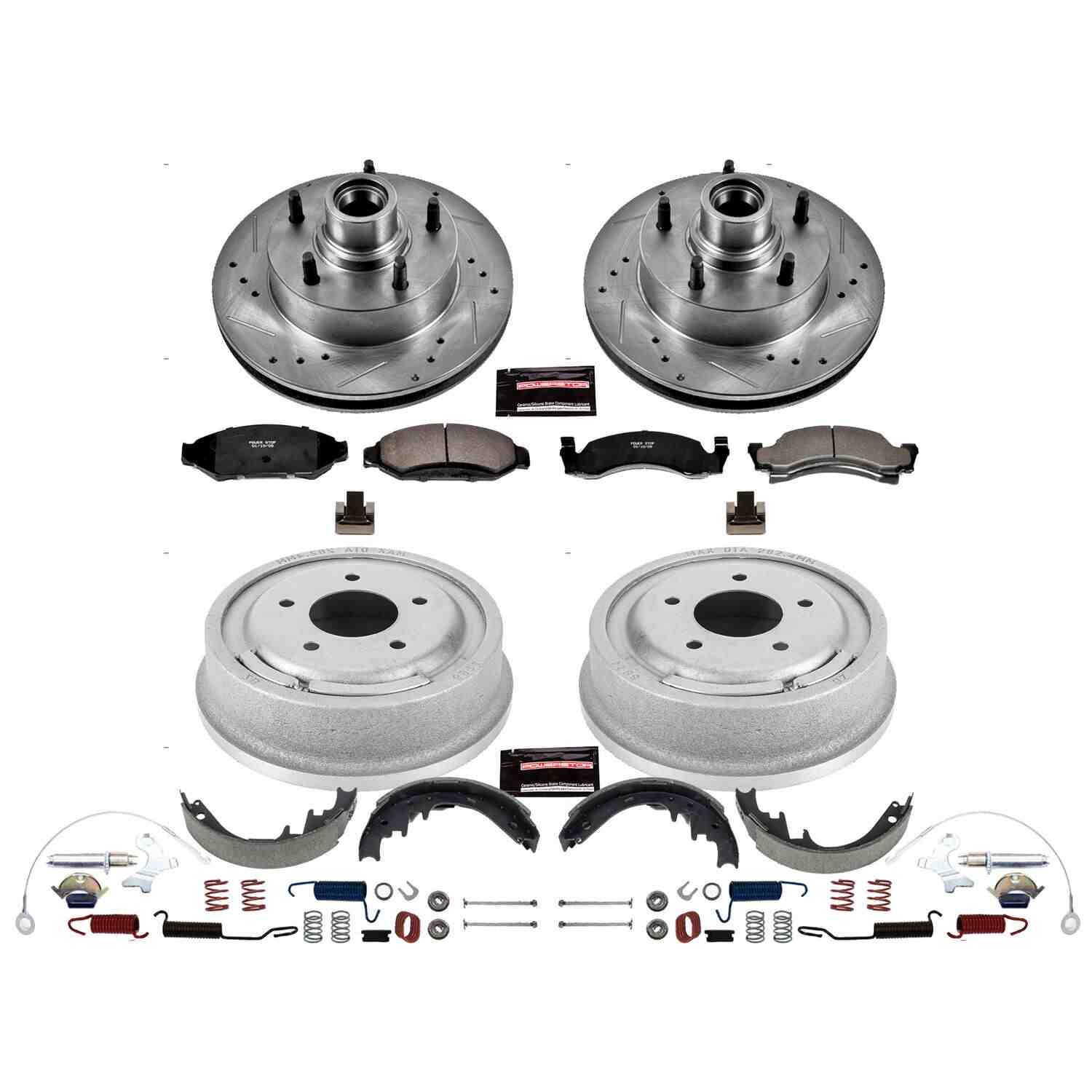 Power Stop 90-93 Ford E-150 Front & Rear Z23 Evolution Sport Brake Kit