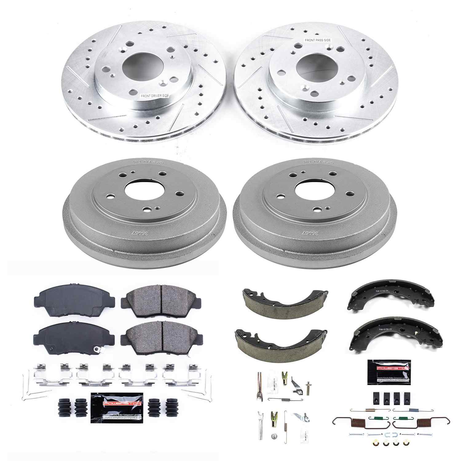 Power Stop 06-08 Honda Civic Front & Rear Z23 Evolution Sport Brake Kit