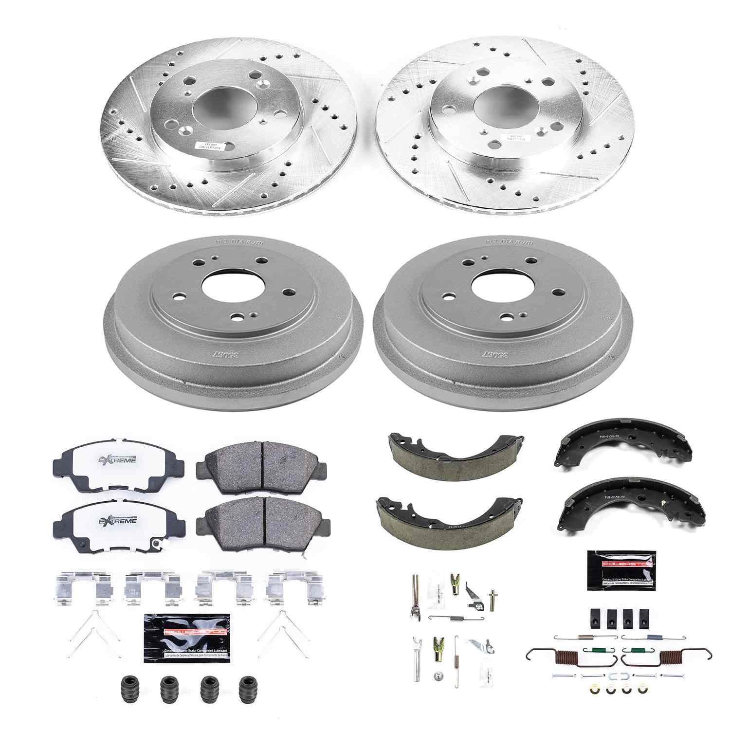 Power Stop 2012 Honda Civic Front & Rear Z26 Street Warrior Brake Kit