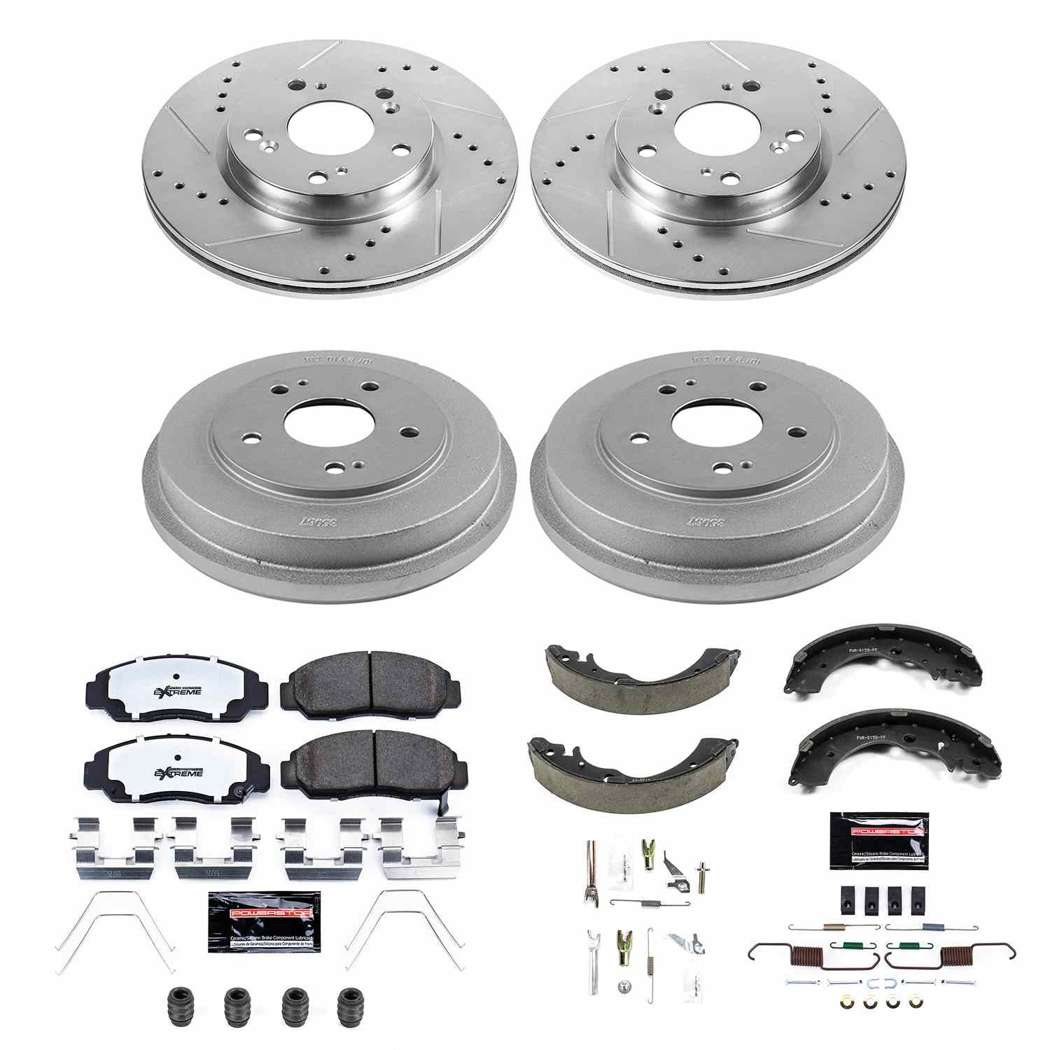 Power Stop 12-15 Honda Civic Front & Rear Z26 Street Warrior Brake Kit