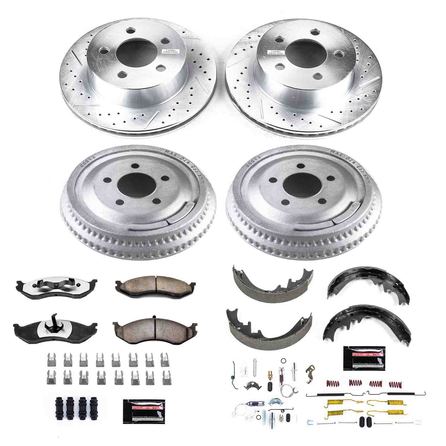 Power Stop 99-01 Jeep Cherokee Front & Rear Z36 Truck & Tow Brake Kit