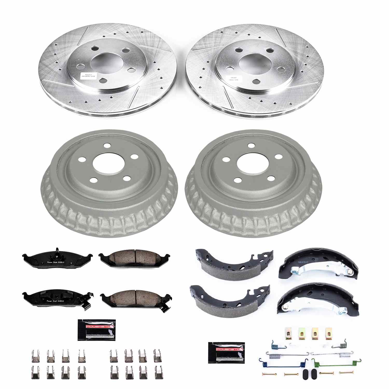 Power Stop 97-00 Chrysler Cirrus Front & Rear Z23 Evolution Sport Brake Kit