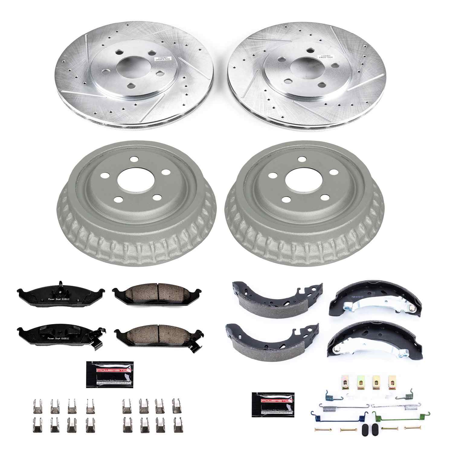 Power Stop 97-00 Chrysler Cirrus Front & Rear Z23 Evolution Sport Brake Kit