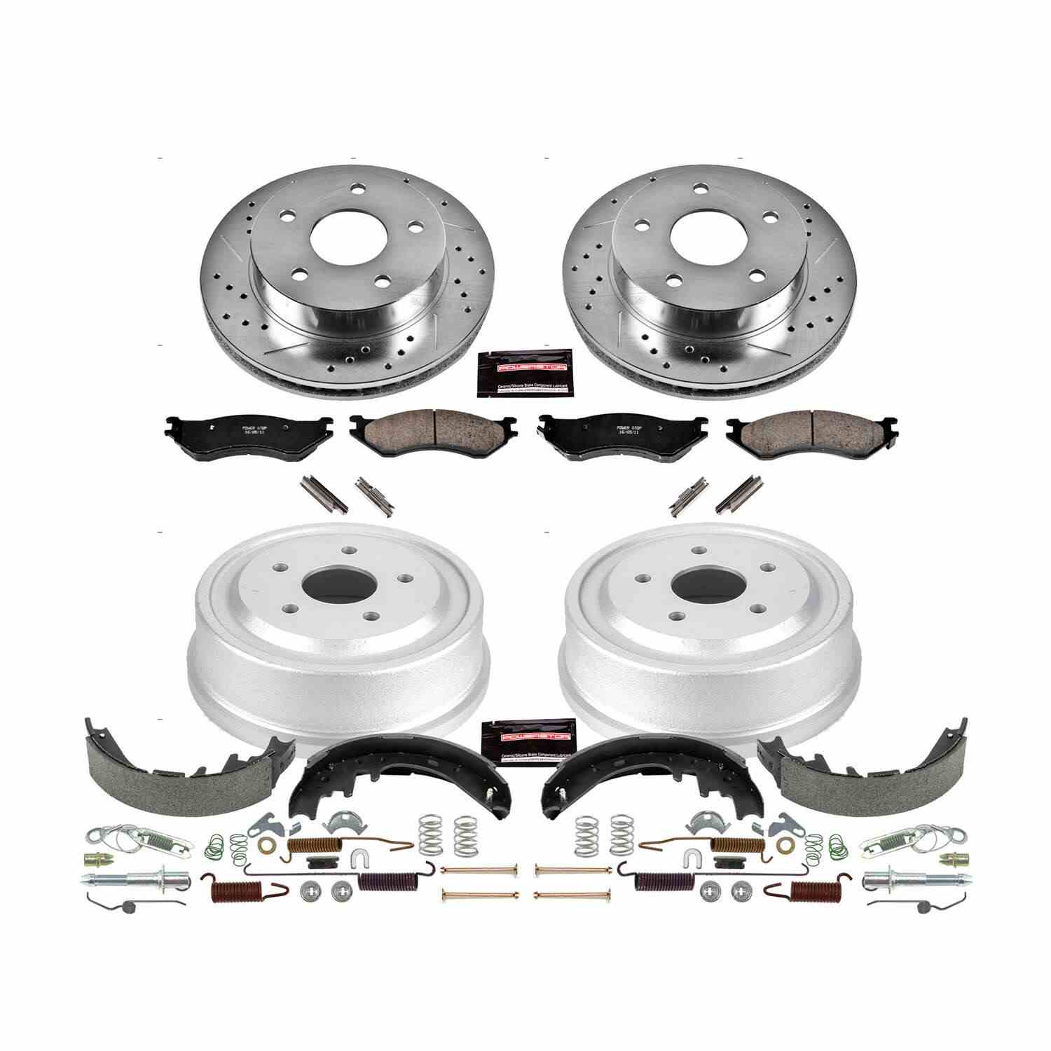 Power Stop 00-01 Dodge Ram 1500 Front & Rear Z23 Evolution Sport Brake Kit