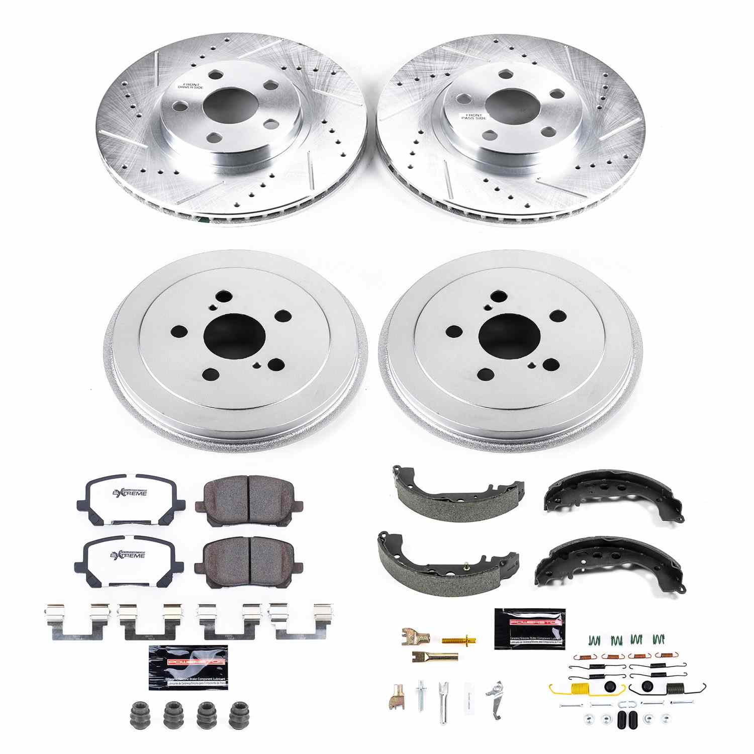 Power Stop 04-08 Toyota Corolla Front & Rear Z26 Street Warrior Brake Kit