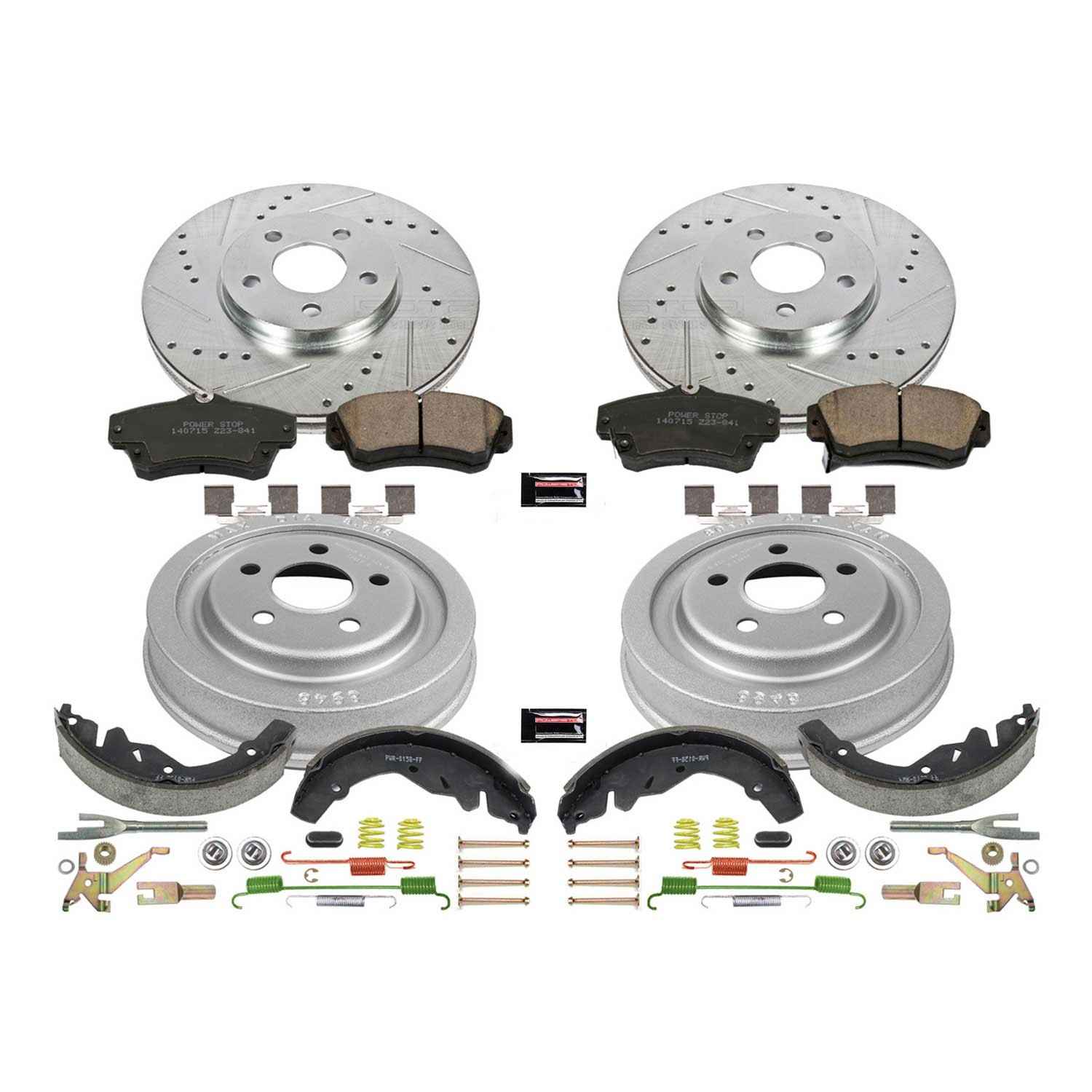 Power Stop 01-03 Chrysler PT Cruiser Front & Rear Z23 Evolution Sport Brake Kit