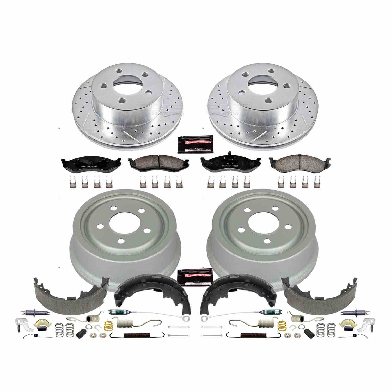 Power Stop 01-06 Jeep Wrangler Front & Rear Z23 Evolution Sport Brake Kit
