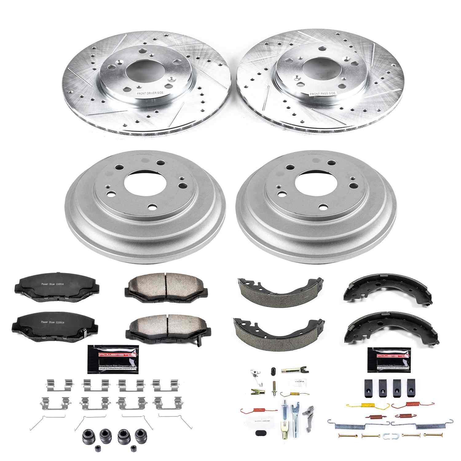 Power Stop 13-15 Honda Civic Front & Rear Z36 Truck & Tow Brake Kit