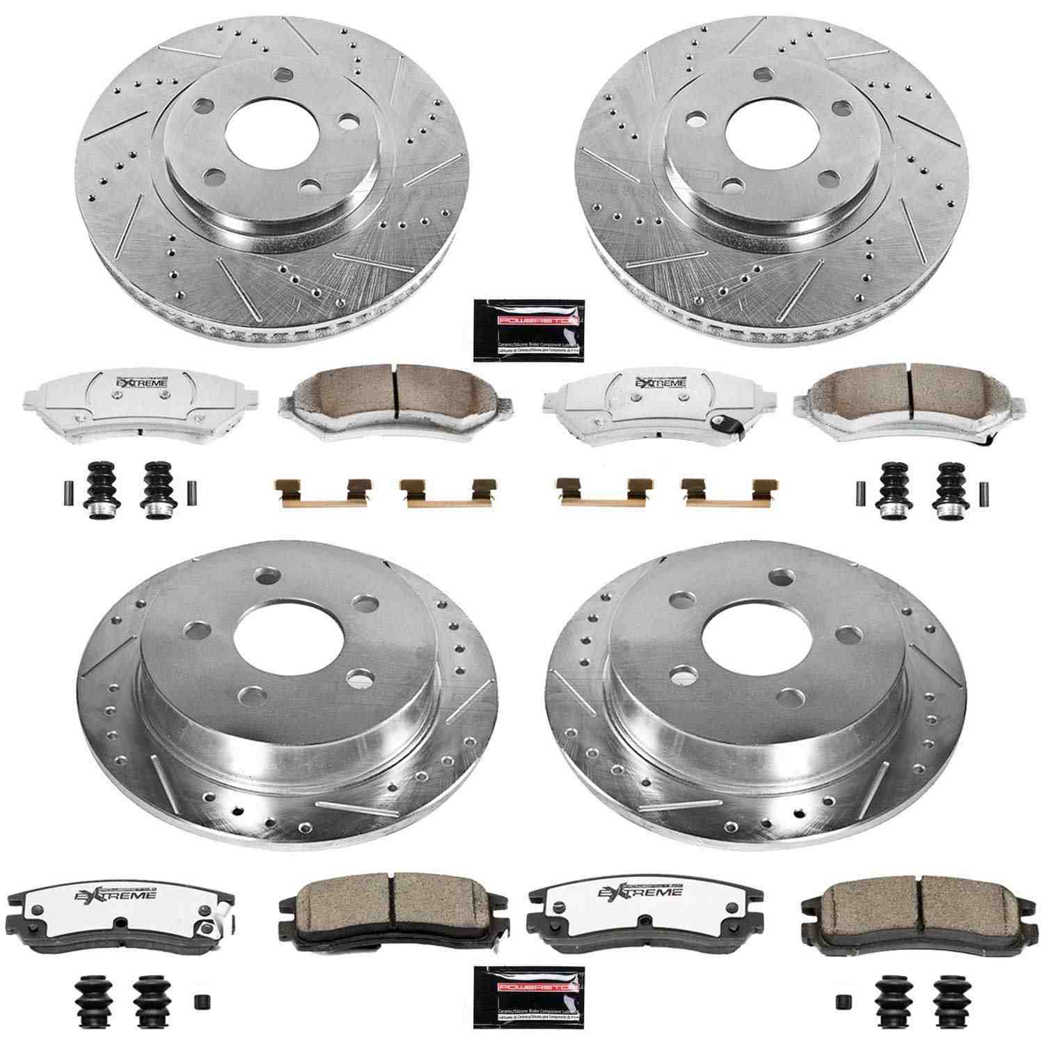 Power Stop 00-05 Chevrolet Impala Front & Rear Z26 Street Warrior Brake Kit