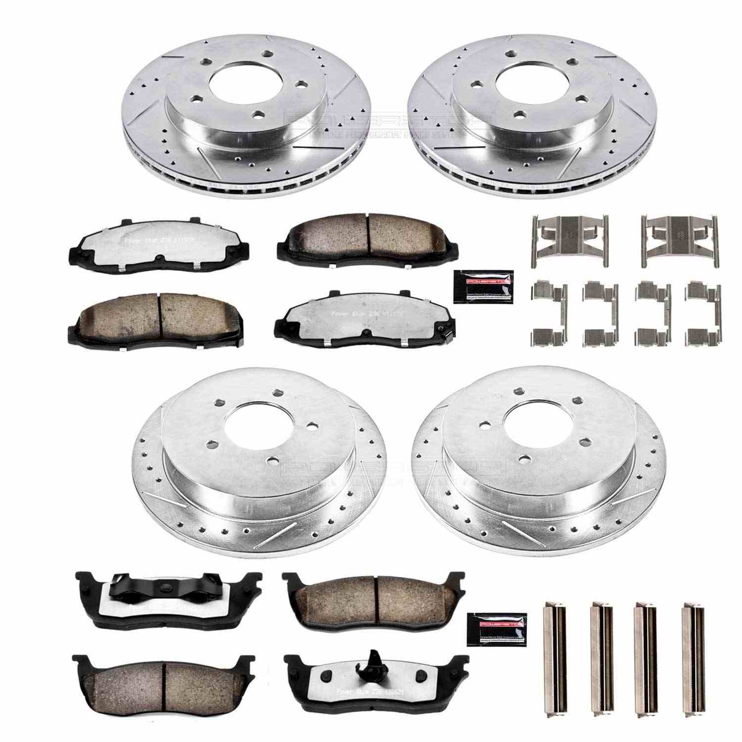 Power Stop 99-00 Ford F-150 Front & Rear Z36 Truck & Tow Brake Kit