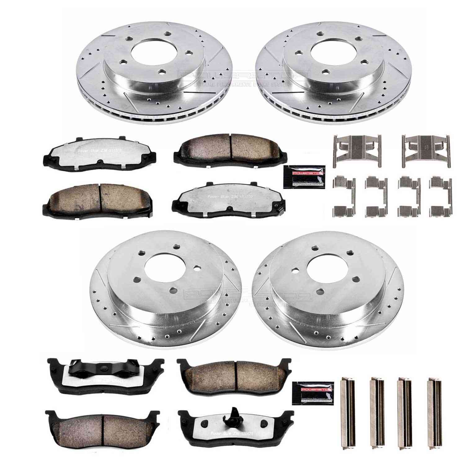 Power Stop 00-03 Ford F-150 Front & Rear Z36 Truck & Tow Brake Kit
