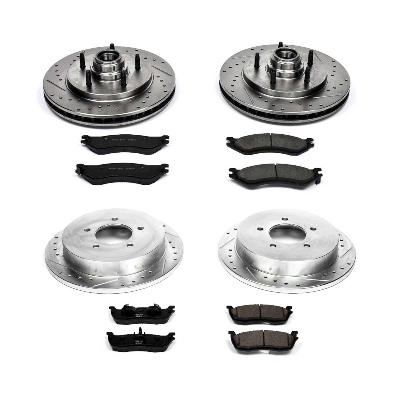 Power Stop 97-00 Ford Expedition Front & Rear Z23 Evolution Sport Brake Kit