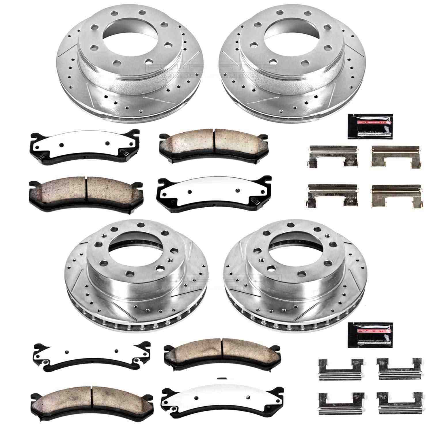 Power Stop 01-03 Chevrolet Silverado 1500 HD Front & Rear Z36 Truck & Tow Brake Kit