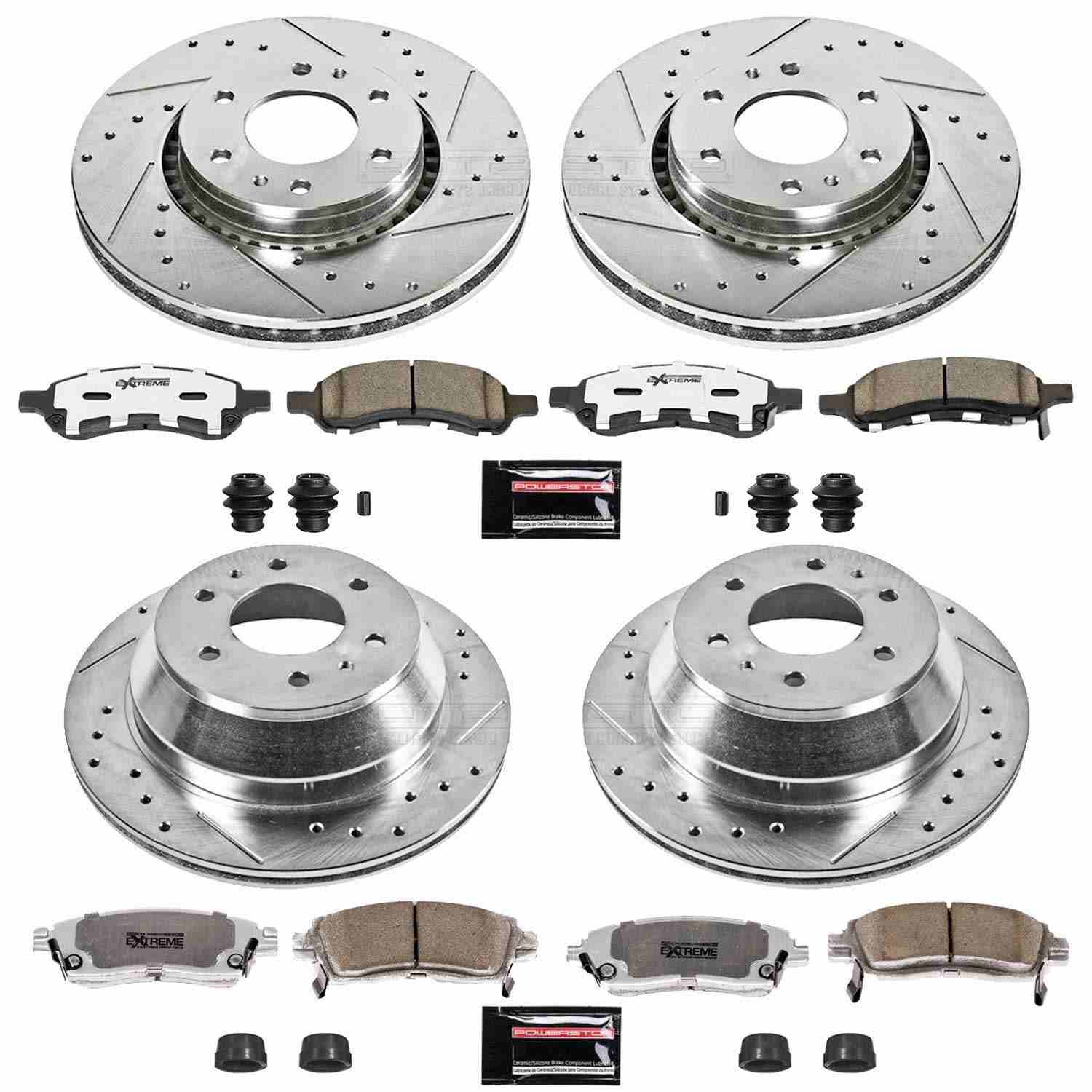 Power Stop 06-07 Buick Rainier Front & Rear Z26 Street Warrior Brake Kit