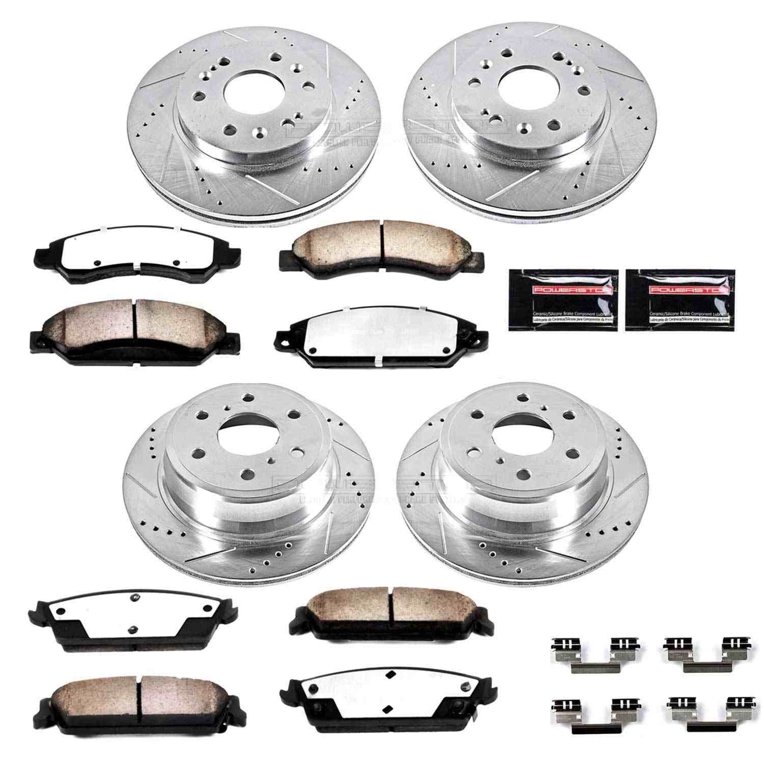 Power Stop 07-08 Cadillac Escalade Front & Rear Z36 Truck & Tow Brake Kit