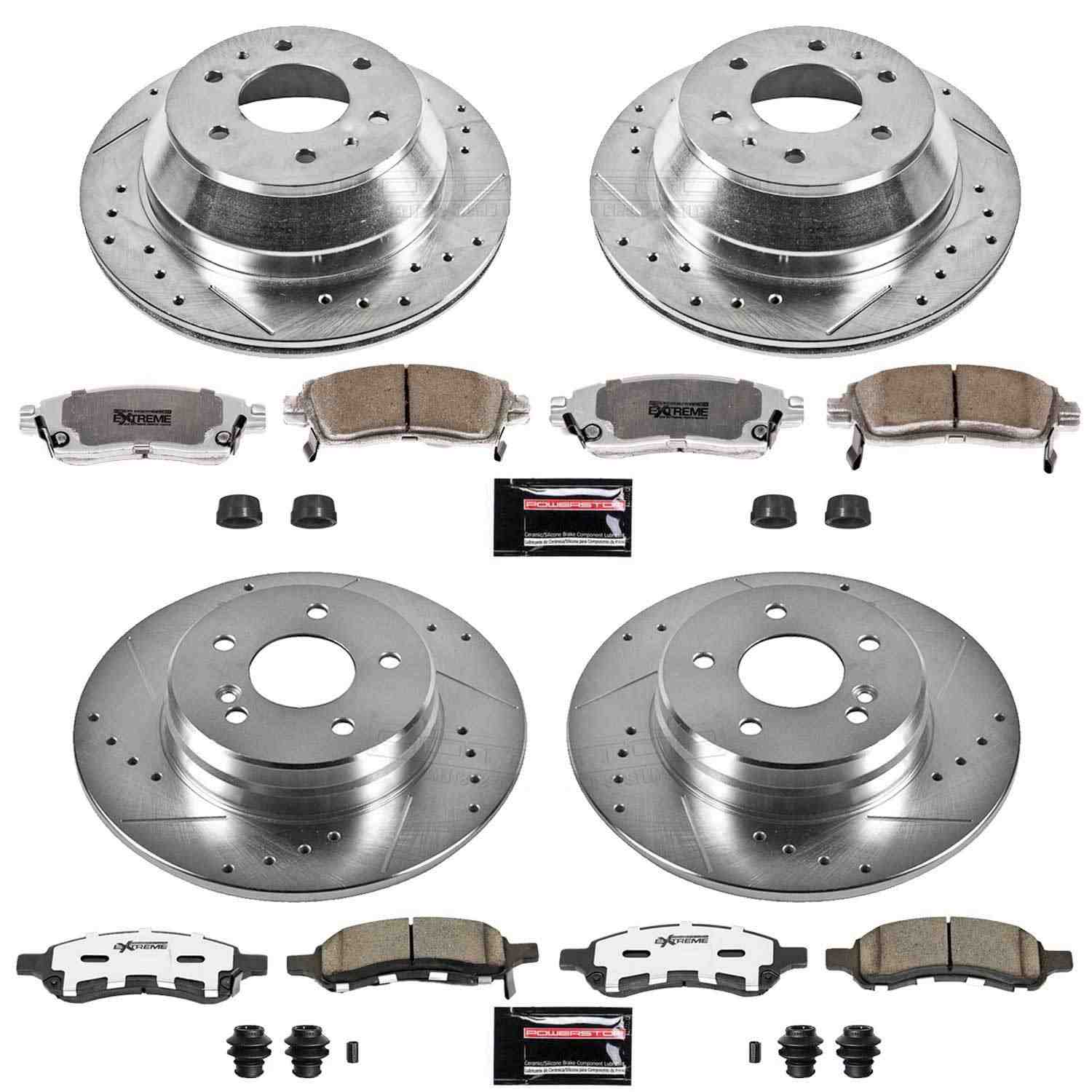 Power Stop 06-07 Buick Rainier Front & Rear Z26 Street Warrior Brake Kit