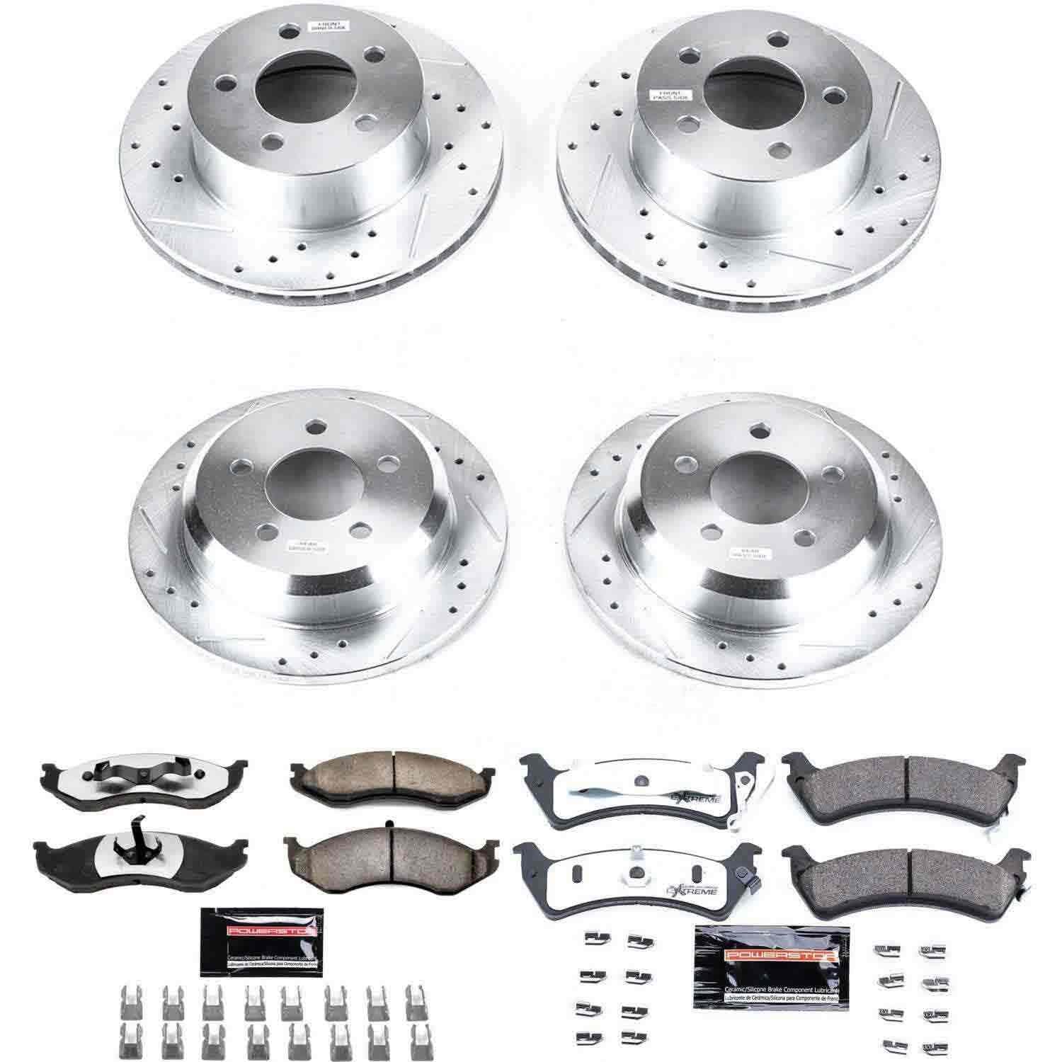 Power Stop 93-98 Jeep Grand Cherokee Front & Rear Z36 Truck & Tow Brake Kit