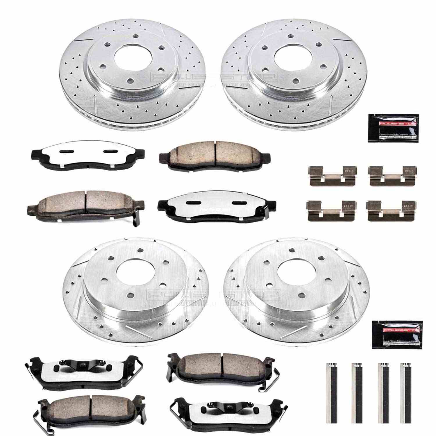 Power Stop 05-07 Infiniti QX56 Front & Rear Z36 Truck & Tow Brake Kit