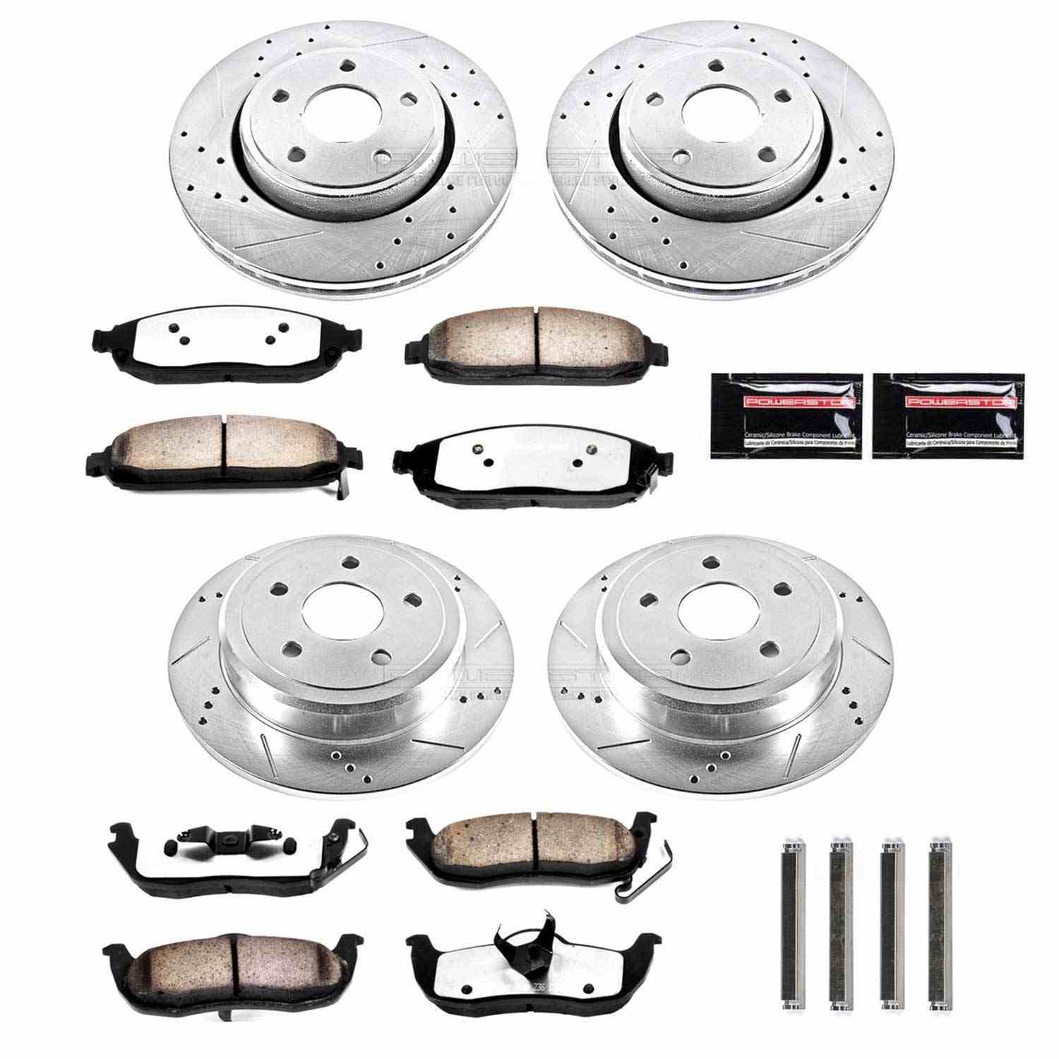 Power Stop 06-10 Jeep Commander Front & Rear Z36 Truck & Tow Brake Kit