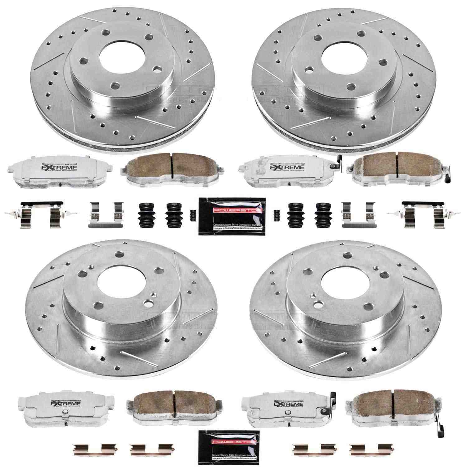 Power Stop 00-01 Infiniti I30 Front & Rear Z26 Street Warrior Brake Kit