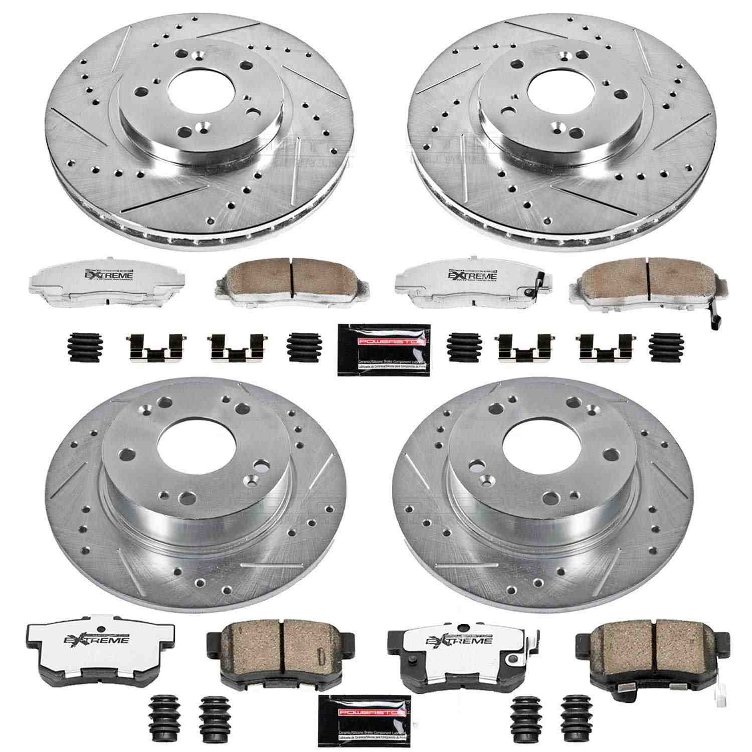 Power Stop 04-08 Acura TSX Front & Rear Z26 Street Warrior Brake Kit