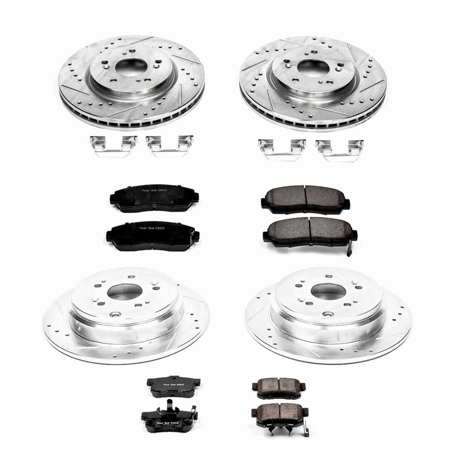 Power Stop 10-12 Acura RDX Front & Rear Z23 Evolution Sport Brake Kit