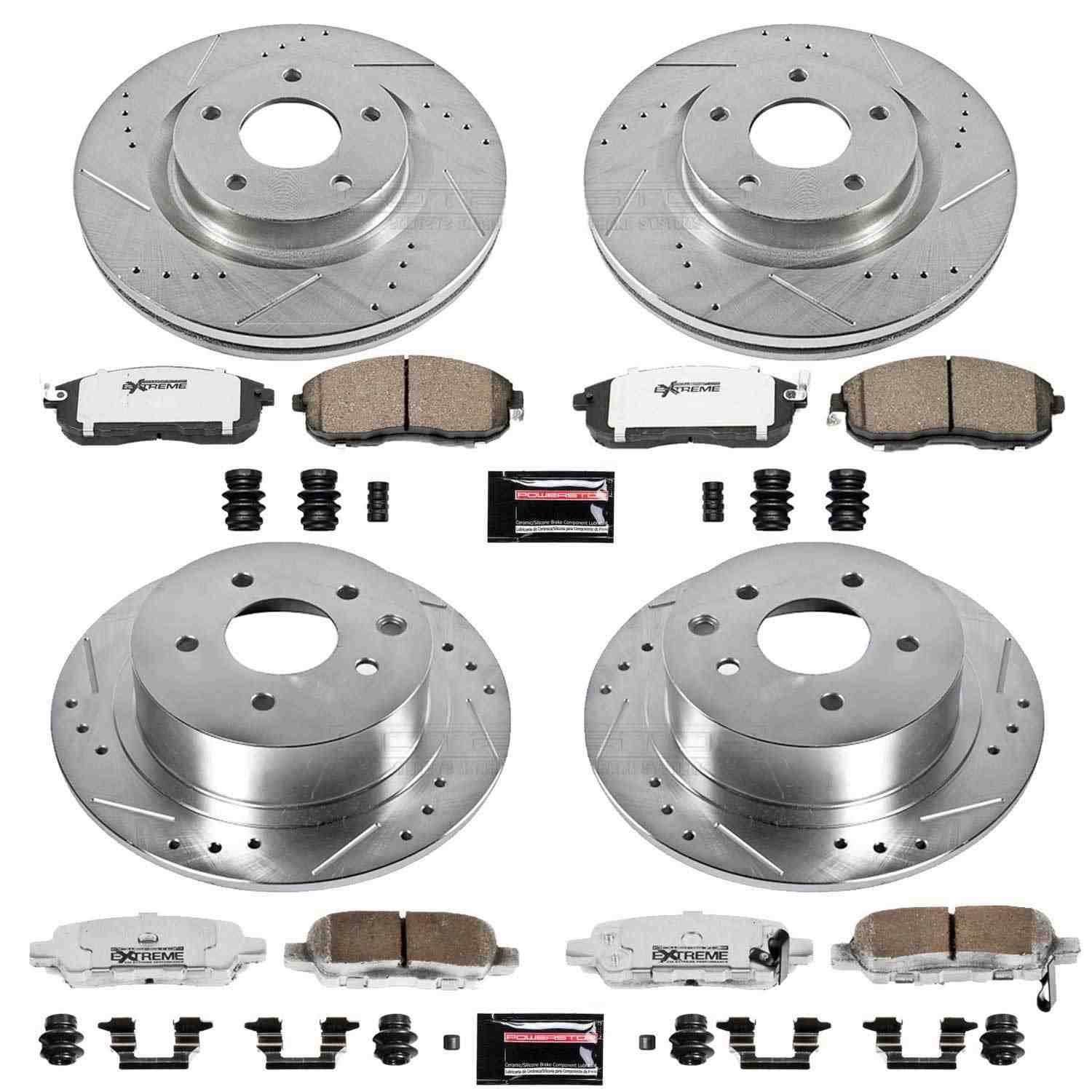 Power Stop 10-13 Nissan Altima Front & Rear Z26 Street Warrior Brake Kit