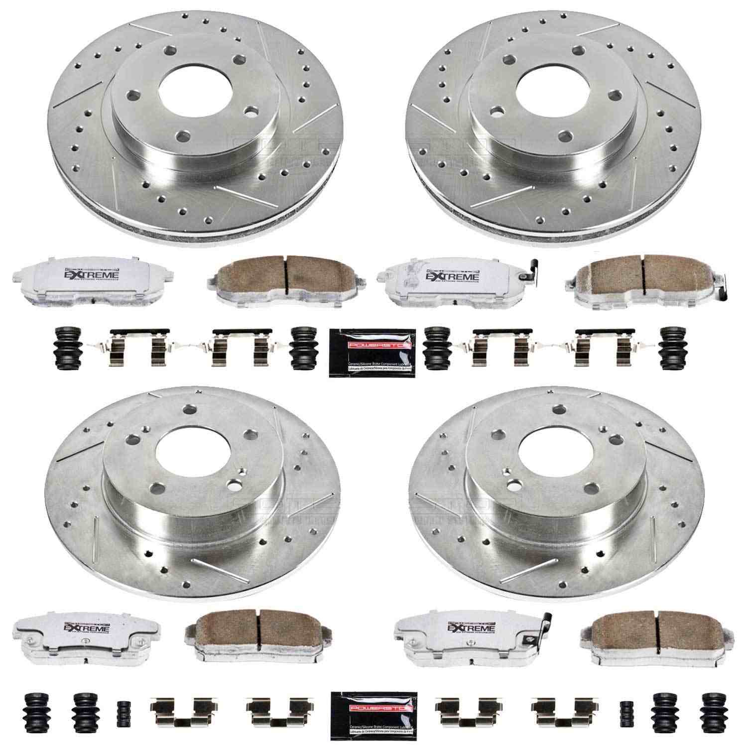 Power Stop 2001 Infiniti I30 Front & Rear Z26 Street Warrior Brake Kit