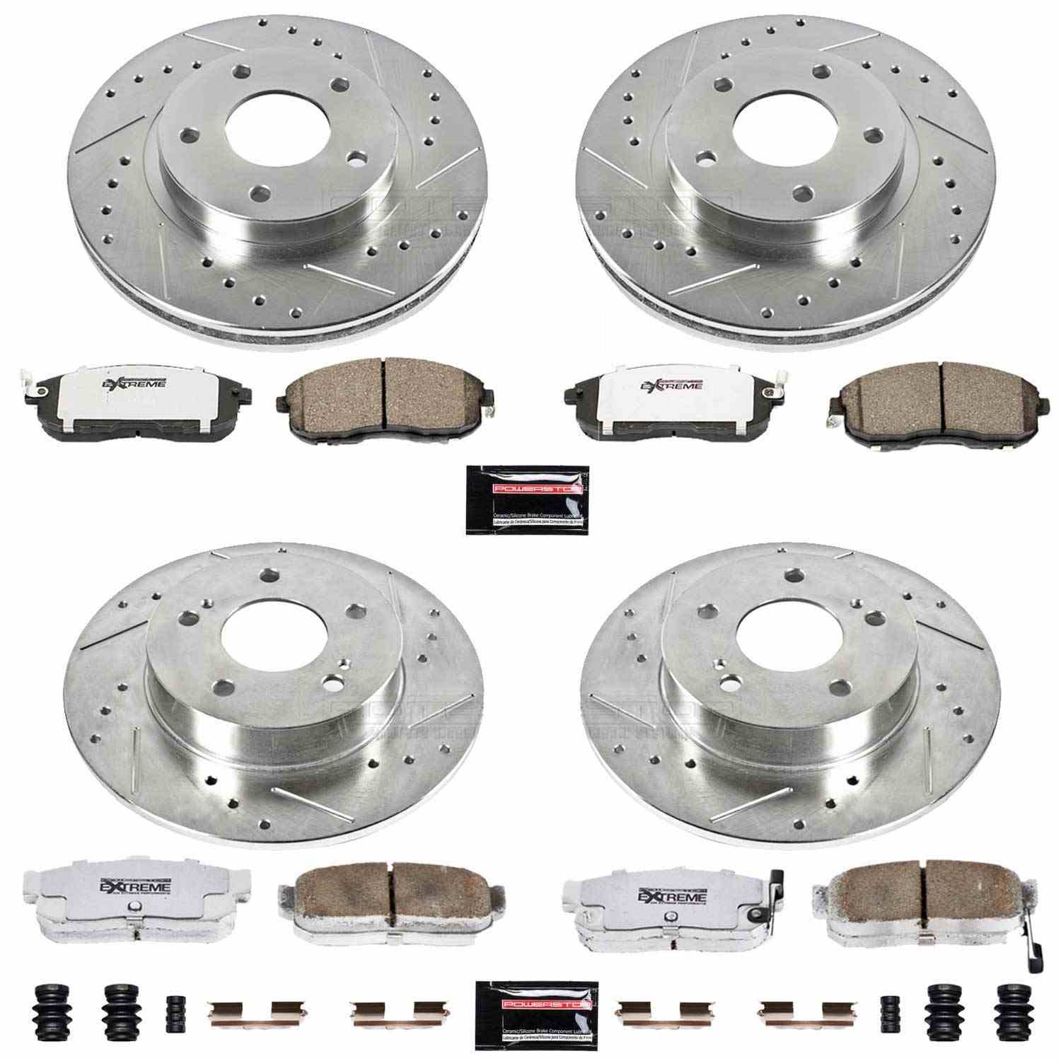 Power Stop 99-01 Nissan Maxima Front & Rear Z26 Street Warrior Brake Kit